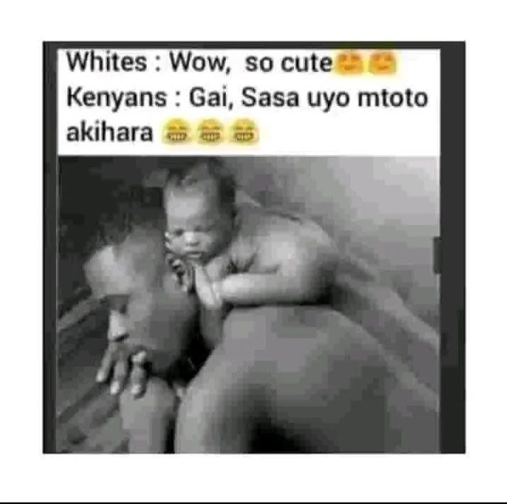 Whites wow so cute kenyans 2 gai, sasa uyo mtoto akihara