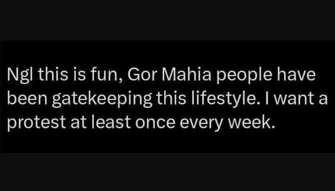 Ngl this is fun, gor mahia people have been gatekeeping this lifestyle. want a p