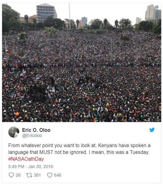 Eric 0. oloo ericoloo from whatever point you want to look at kenyans have spoke