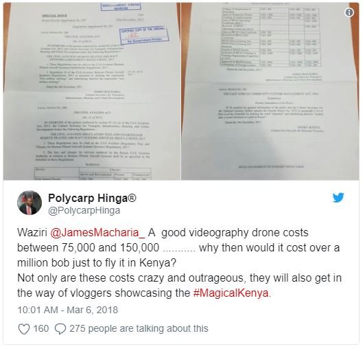 Polycarp hinga polycarphinga waziri jamesmacharia a good videography drone costs