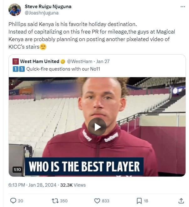 Steve ruigu njuguna joashnjuguna phillips said kenya is his favorite holiday des