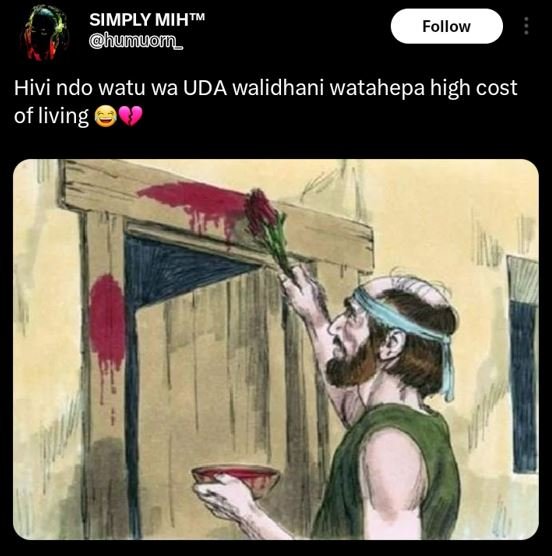 Simply mihtm humuoi follow hivi ndo watu wa uda walidhani watahepa high cost of