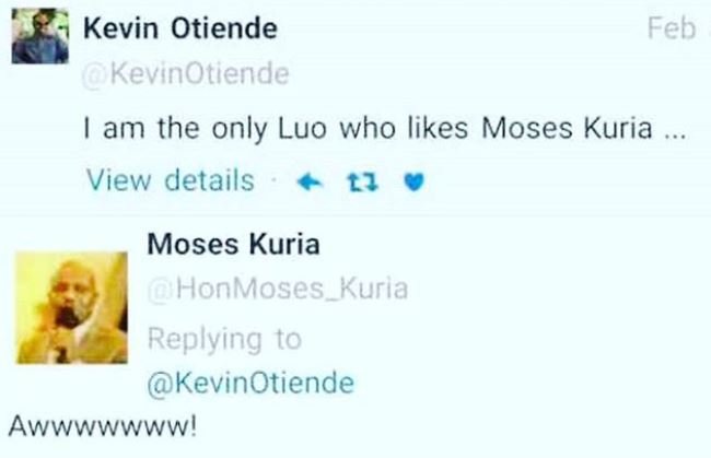 Kevin otiende feb kevinotiende am the only luo who likes moses kuria view detail