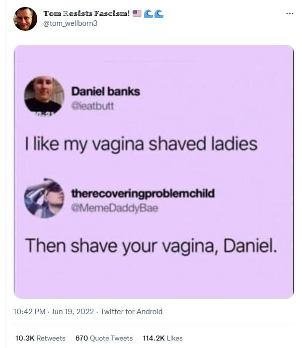 Tom eesists fascism! tom_wellborn3 gc daniel banks qeatbutt like my vagina shave