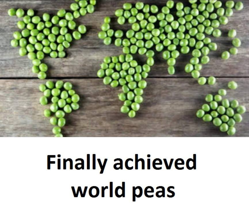 Finally achieved world peas