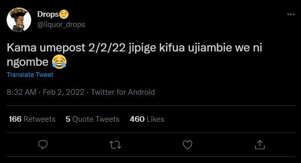 Drops liquor_drops Kama umepost 2222 jipige kifua ujiambie we ni ngombe Translat