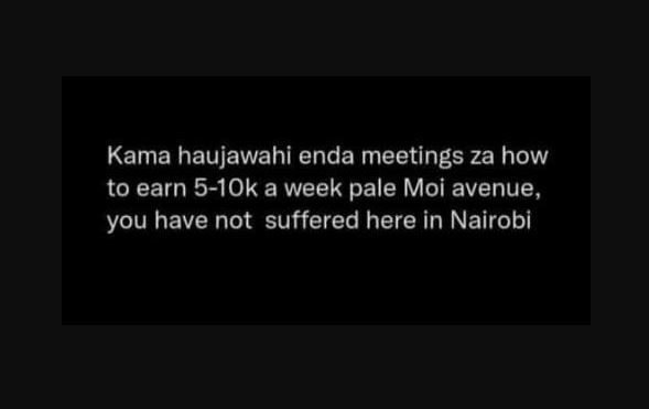 Kama haujawahi enda meetings za how to earn 51ok a week pale moi avenue, you hav