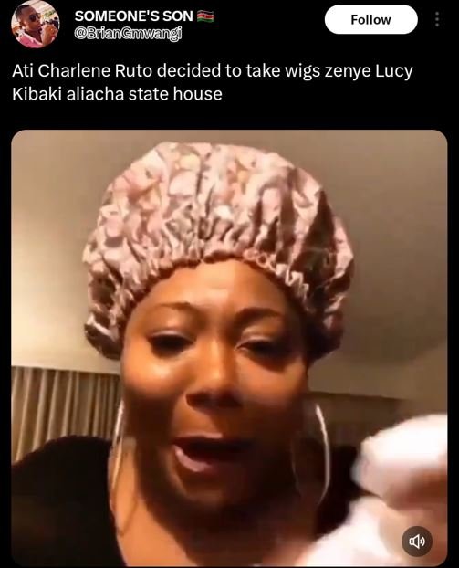 Someone's son bfiangmwangi follow ati charlene ruto decided to take wigs zenye l