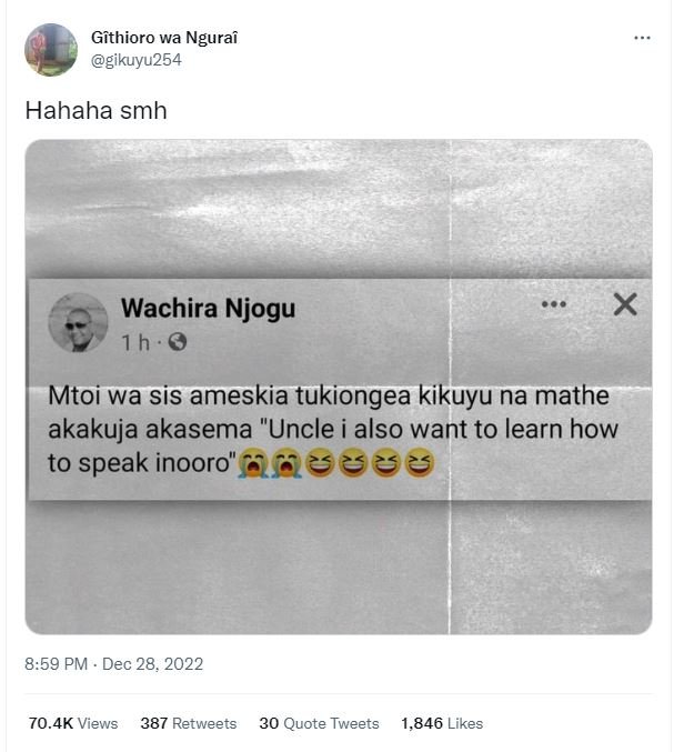 Githioro wa ngurai gikuyu254 hahaha smh wachira njogu 1h 0 mtoi wa sis ameskia t