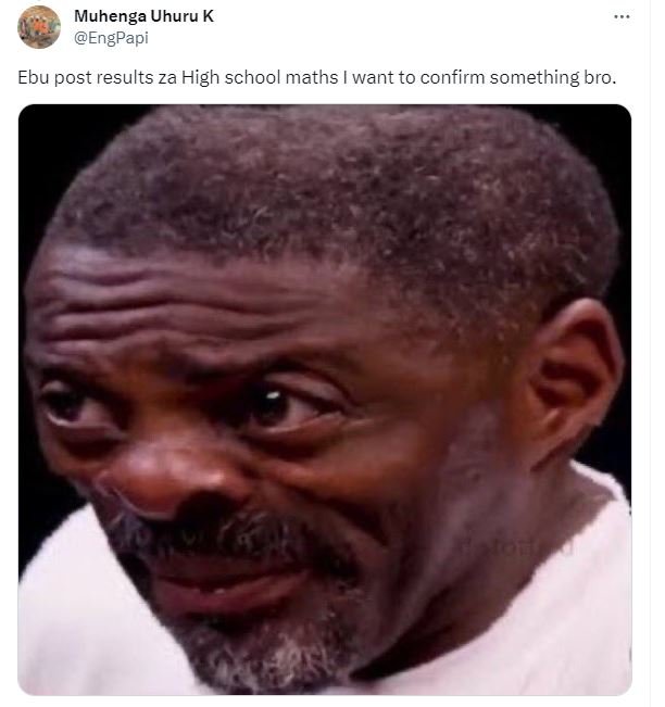 Muhenga uhuru k engpapi ebu post results za high school maths want to confirm so