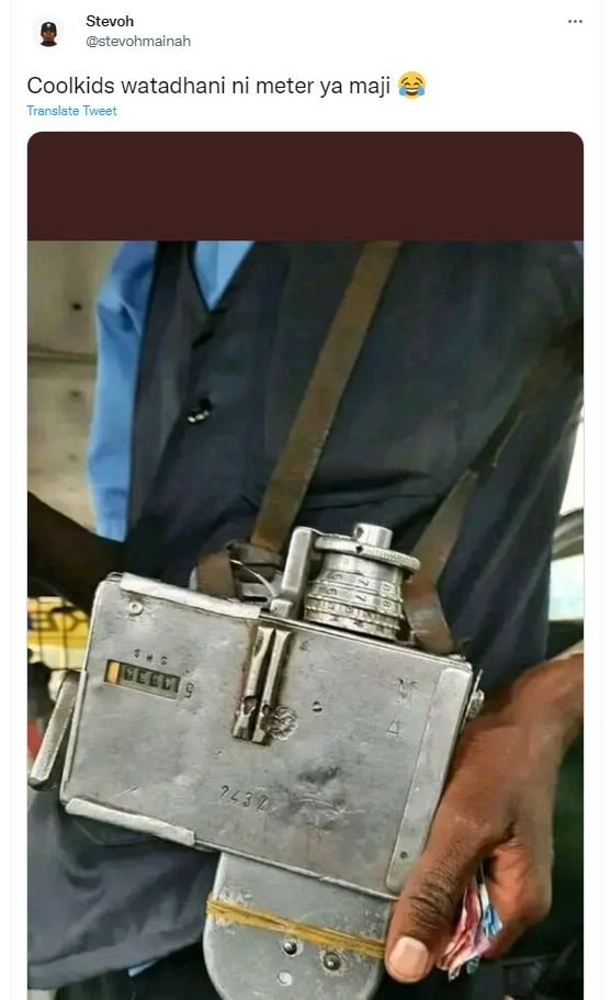 Stevoh stevohmainah coolkids watadhani ni meter ya maji translate tweet ecc