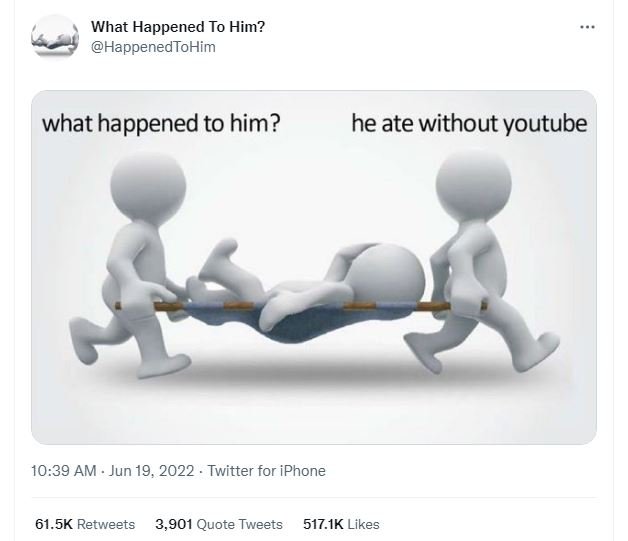 What happened to him? happenedtohim what happened to him? he ate without youtube