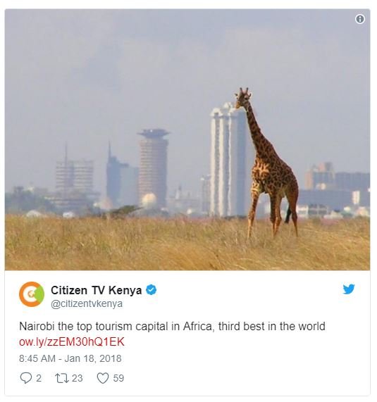 Citizen tv kenya citizentvkenya nairobi the top tourism capital in africa, third