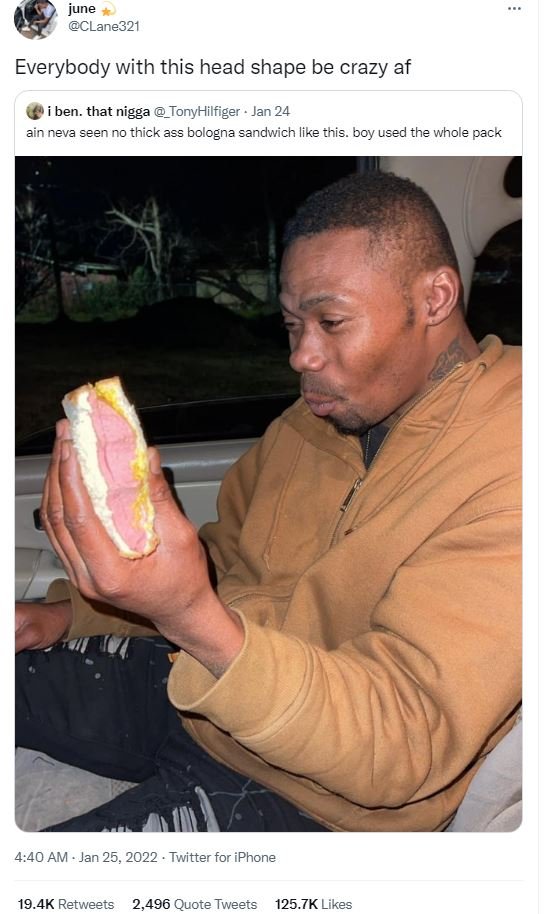 june CLane321 Everybody with this head shape be crazy af iben_ that nigga _TonyH