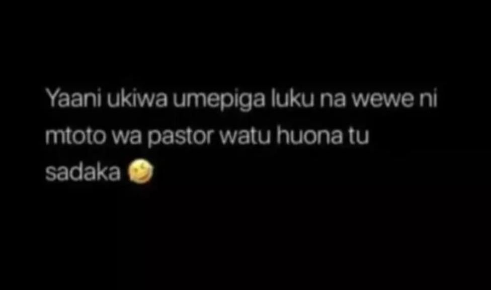 Yaani ukiwa umepiga luku na wewe ni mtoto wa pastor watu huona tu sadaka