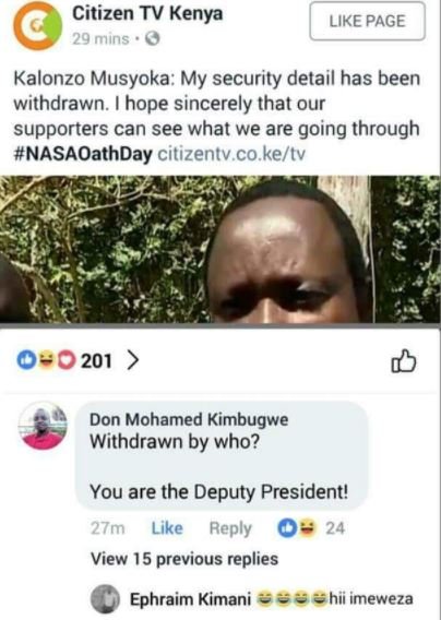 Citizen tv kenya 29 mins like page kalonzo musyoka my security detail has been w