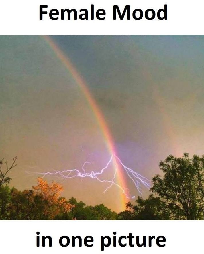 Female mood in one picture