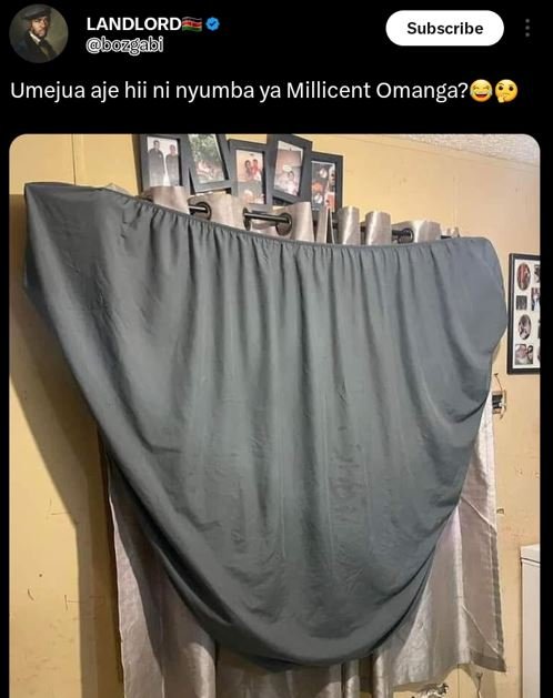 Landlord obozgabbi subscribe umejua aje hii ni nyumba ya millicent omanga?