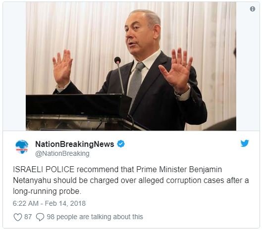 Nationbreakingnews nationbreaking israeli police recommend that prime minister b
