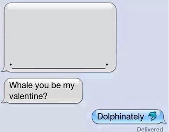Whale you be my valentine? dolphinately delivered