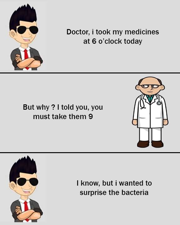 Doctor, took my medicines at 6 0'clock today but why ? told you, you must take t