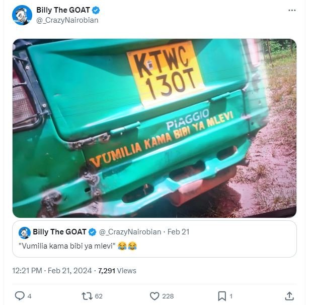 Billy7 the goat _crazynairobian ktnc i3ot piaggio 4a levi kamal 8i01 vumilia bil