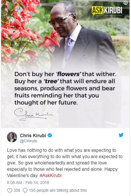 Askkirubi don't buy her 'flowers' that wither. buy her a 'tree' that will endure