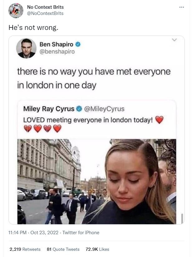 No context brits nocontextbrits he's not wrong ben shapiro benshapiro there is n