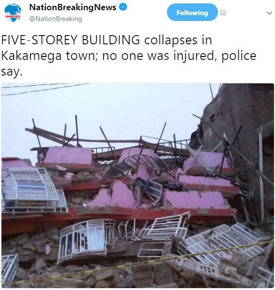 Nationbreakingnews nationbreaking following fivestorey building collapses in kak