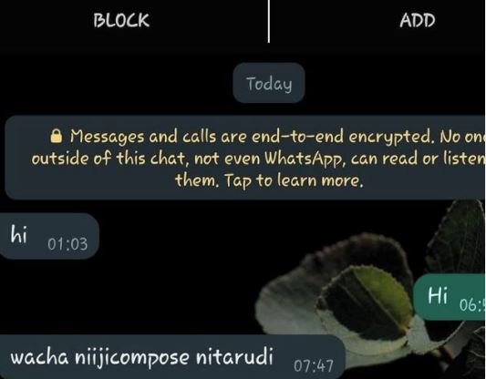 BLocK ADD Today Messages and calls are endtoend encrypted. No ons outside of thi