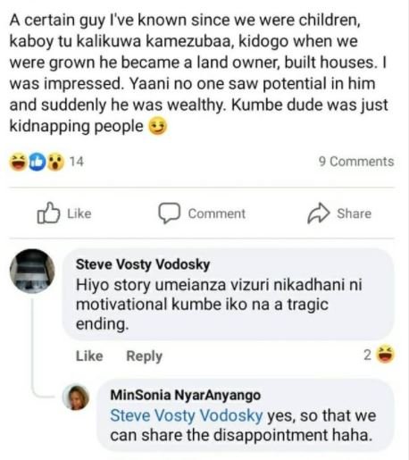 A certain guy I've known since we were children, kaboy tu kalikuwa kamezubaa, ki