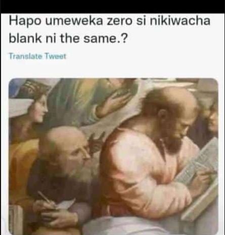Hapo umeweka zero si nikiwacha blank ni the same ? translale iwvei