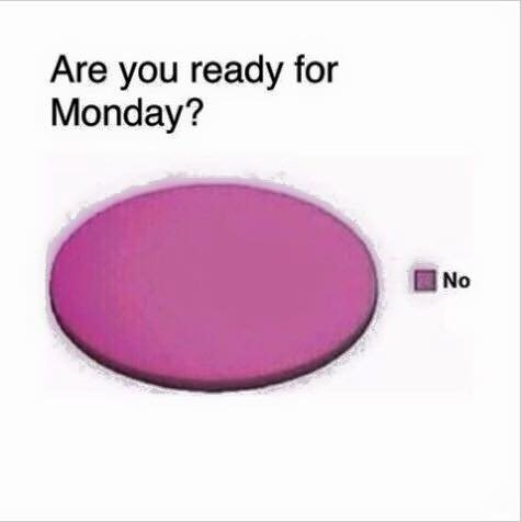 Are you ready for monday? no