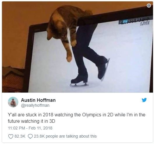 Uve austin hoffman reallyhoffman yall are stuck in watching the olympics in 2d w