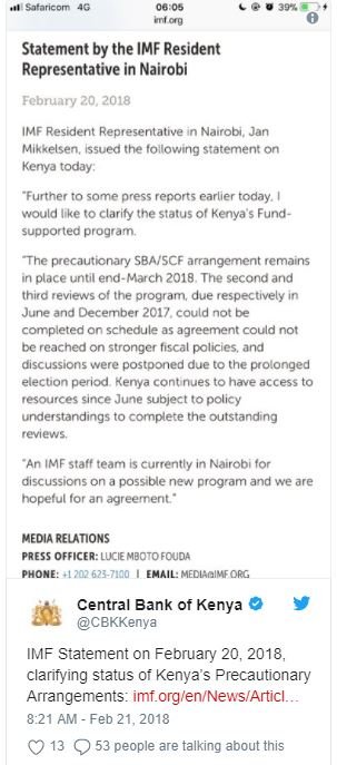 Storicon 0e,03 uni io statement by the imf resident representative in nairobi fe