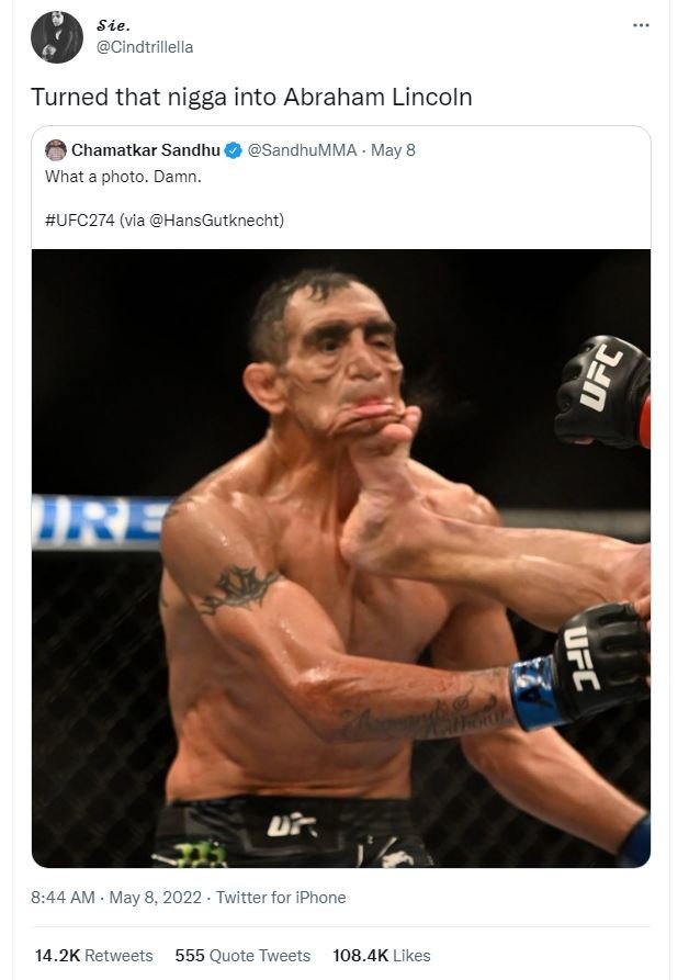 Sie cindtrillella turned that nigga into abraham lincoln chamatkar sandhu what a