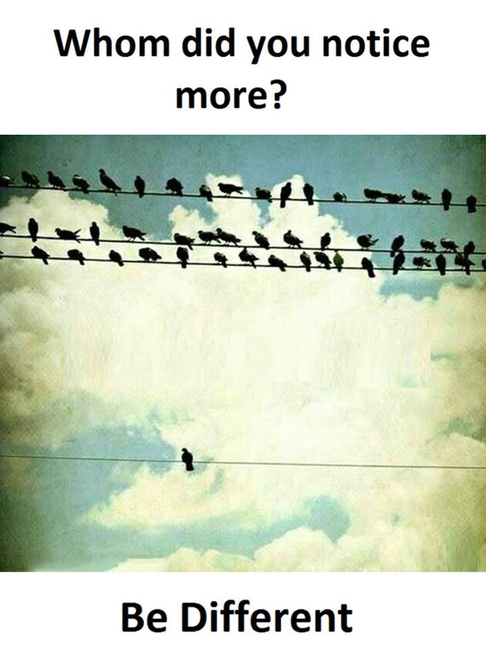 Whom did you notice more? be different