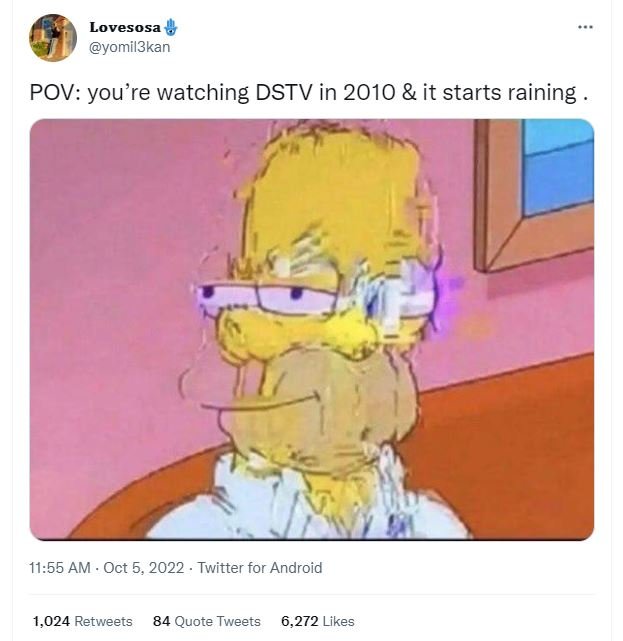 Lovesosa yomil3kan pov you're watching dstv in it starts raining 11.55 am oct 5,