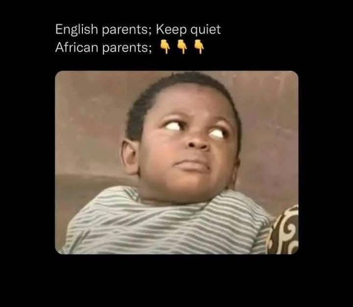 English parents keep quiet african parents