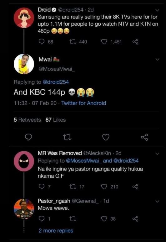 Droid droid254 2d samsung are really selling their 8k tvs here for for upto 1.1m