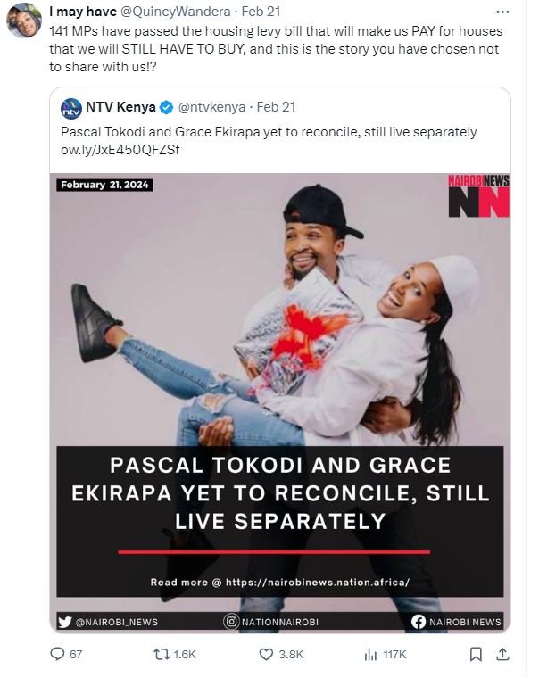 May have quincywandera feb 21 141 mps have passed the housing levy bill that wil