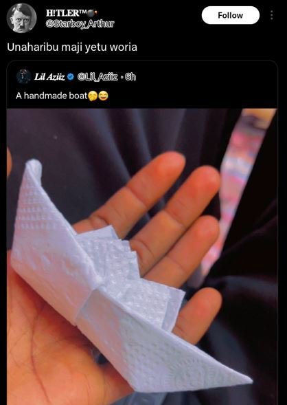 Hitlertm starbo_arthur follow unaharibu maji yetu woria lil azüiz llazz handmade