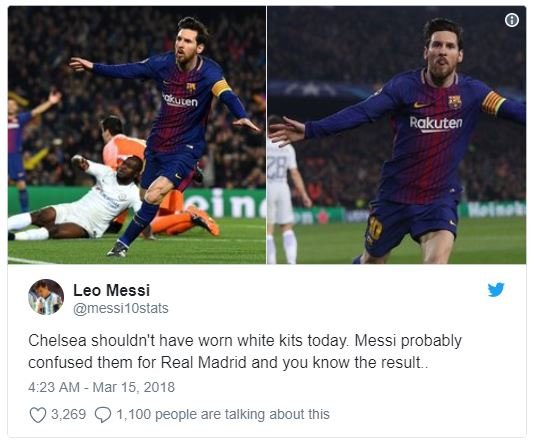 Rakuten leo messi messi1ostats chelsea shouldn't have worn white kits today. mes
