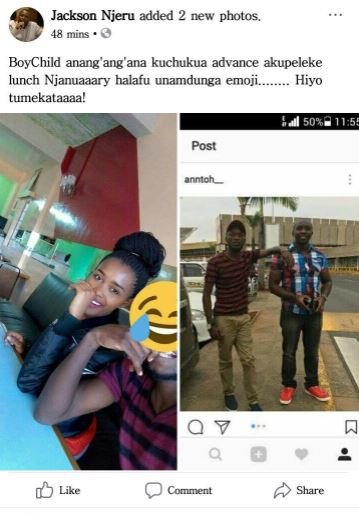 Jackson njeru added 2 new photos. 48 mins boychild anang ang'ana kuchukua advanc