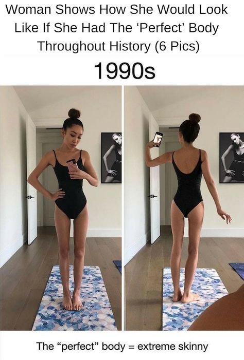 Woman shows how she would look like if she had the 'perfect' body throughout his