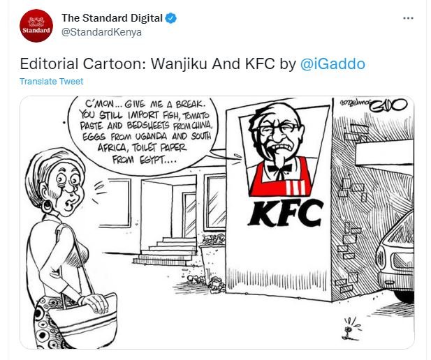 The Standard Digital G StandardKenya Editorial Cartoon Wanjiku And KFC by iGaddo