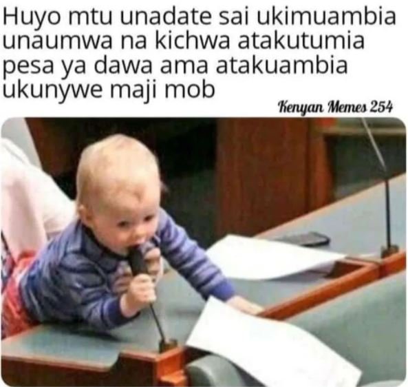 Huyo mtu unadate sai ukimuambia unaumwa na kichwa atakutumia pesa ya dawa ama at