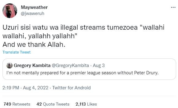 Mayweather jwaweruh uzuri sisi watu wa illegal streams tumezoea wallahi wallahi,