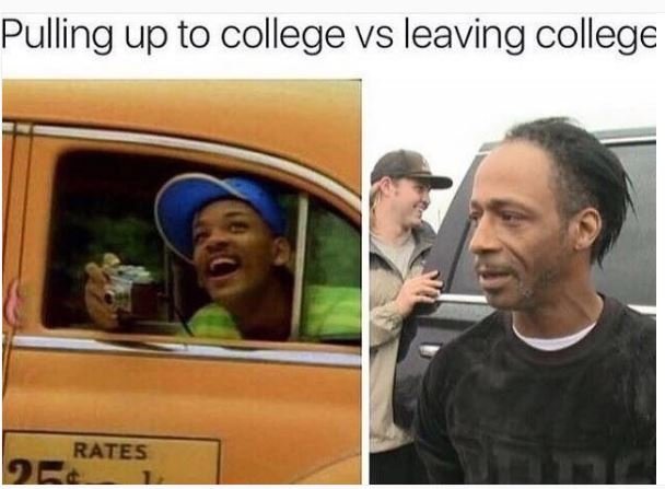 Pulling up to college vs leaving college rates 9