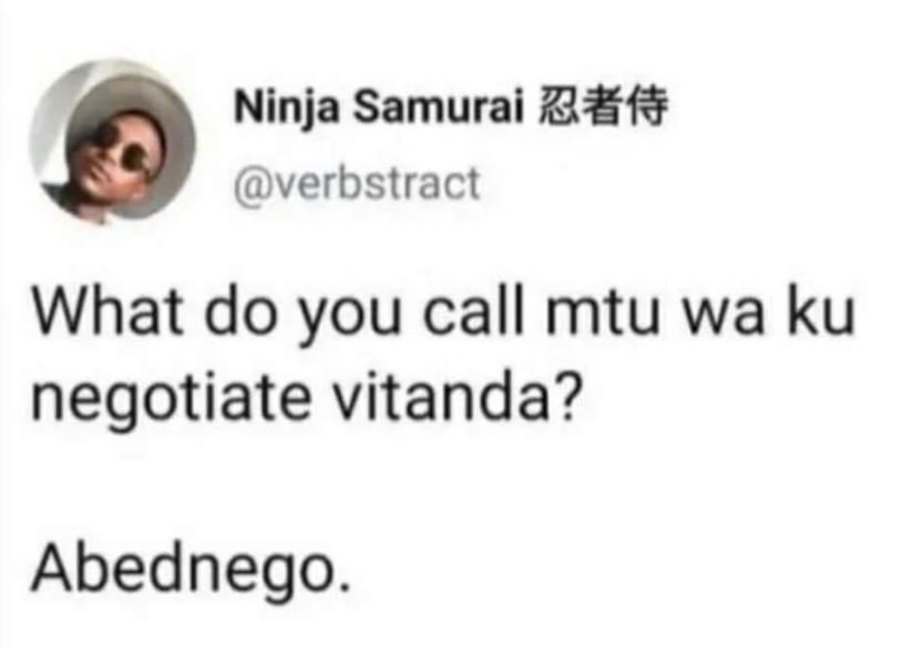 Ninja samurai 4lf verbstract what do you call mtu wa ku negotiate vitanda? abedn